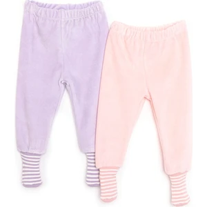 Hellobaby 2li Kadife Çoraplı Pantolon Kız Bebek