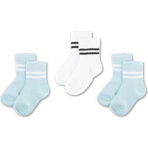 3'lü Pamuklu Çocuk Kolej Soket Çorap Bebek Unisex Kız Kadın Erkek Okul Çorabı, Beyaz Siyah Pembe