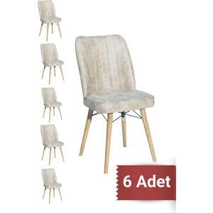 Kare Gold 6'lı Sandalye Mutfak Sandalyesi