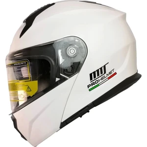 Mts 966 V2 Çene Açılır Beyaz Kask