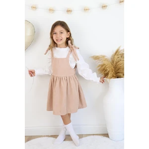 Fitilli Kadife Elbise Ikili Takım