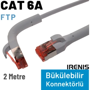 Irenıs CAT6A U/ftp 90° Bükülebilir Kablo 2 Metre