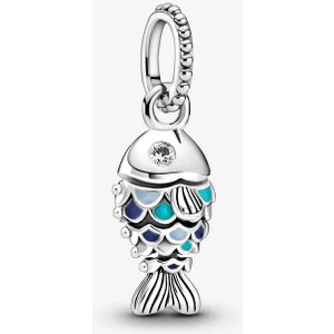 Mavi Pullu Balık Sallantılı Charm 799428C01