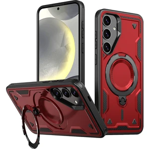 Samsung Galaxy S24 Fe Askeri Koruma Pc+Tpu Kickstand Telefon Kılıfı Magsafe ile Uyumlu (Yurt Dışından)