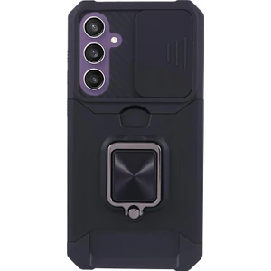 Samsung Galaxy S24 Fe Kickstand Kılıf Slayt Lens Kapağı Pc + Tpu Telefon Kapağı Kart Yuvası ile (Yurt Dışından)