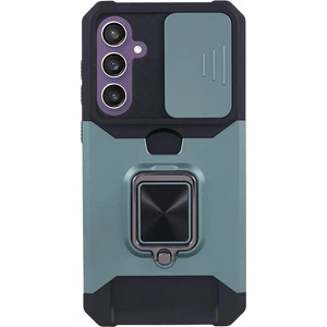 Samsung Galaxy S24 Fe Kickstand Kılıf Slayt Lens Kapağı Pc + Tpu Telefon Kapağı Kart Yuvası ile (Yurt Dışından)