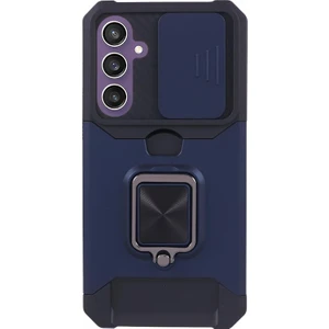 Samsung Galaxy S24 Fe Kickstand Kılıf Slayt Lens Kapağı Pc + Tpu Telefon Kapağı Kart Yuvası ile (Yurt Dışından)