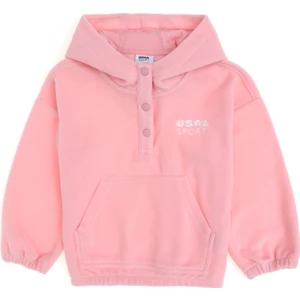 U.S. Polo Assn. Kız Çocuk Pudra Sweatshirt 50291467-VR042