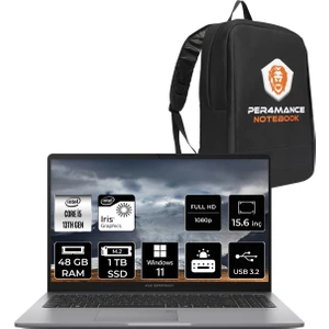 Expertbook P1 Intel Core I5 13500H 48GB 1tb SSD 15.6" Fhd Windows 11 Home Taşınabilir Bilgisayar & Per4 Çanta P1503I58512S0DP368