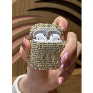 Paladyum Case Airpods 1. Nesil ve 2. Nesil Uyumlu Gold Taşlı Kılıf
