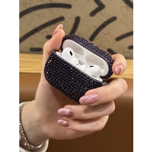 Paladyum Case Airpods Pro 1. Nesil ve Pro 2. Nesil Uyumlu Mor Taşlı Kılıf