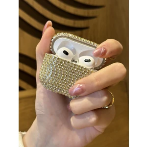 Paladyum Case Airpods 3. Nesil Uyumlu Gold Taşlı Kılıf