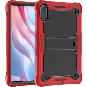 Xinghai Digital1 Honor Pad X9 Koruyucu Kılıf Kickstand Darbeye Dayanıklı Silikon + Pc Tablet Kapağı-Kırmızı + Siyah (Yurt Dışından)