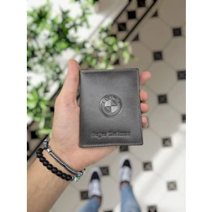 Visso Leather 1904 Bmw Logolu  Deri Araç Ruhsat Kılıfı - Ruhsat Kabı Isme Özel Çanta Kartlıklı