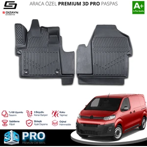 Citroen Jumpy Panelvan 3D Pro Havuzlu Ön 2'Li Paspas 2016 Üzeri A+ Kalite