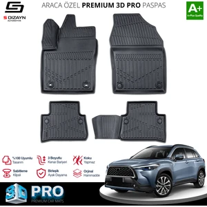 Toyota Corolla Cross 3D Pro Havuzlu Paspas 2022 Üzeri A+ Kalite