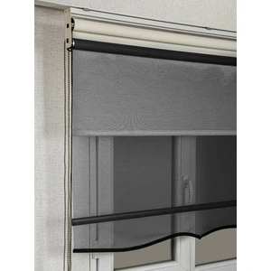 Bizden Perde Çift Mekanizmalı Sade Antrat Tül ve Stor Güneşlik Perdeler