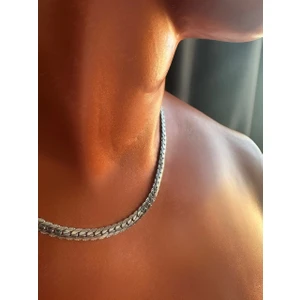 Snake Model Choker Çelik Zincir Kolye -Choker Serisi