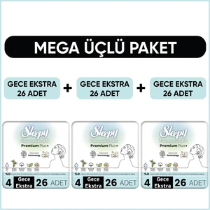 Bio Natural Premium Plus Hijyenik Ped Mega Paket Gece Extra 26 x 3 (78 Adet)