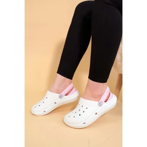 Konfores 1253-TROYA Tam Anatomik Doktor ve Hemşire Terliği - NKT01253-BEYAZ-PEMBE-36-37