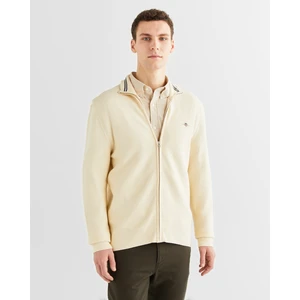 Erkek Krem Regular Fit Fermuarlı Hırka 8030212.130