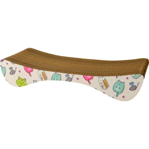 Karton Kedi Tırmalama Kedi Desenli Small 55x10x24 cm