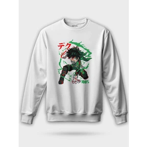 nirvoda 100 Deku My Hero Academia Baskılı  Bisiklet Yaka Oversize Sweatshirt Anime Manga