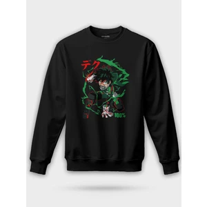 nirvoda 100 Deku My Hero Academia Baskılı  Bisiklet Yaka Oversize Sweatshirt Anime Manga