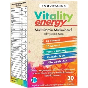 Tab Vitamins Vitality Energy Multivitamin 30 Tablet