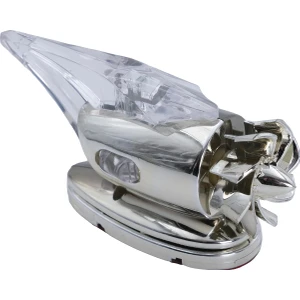 Mega Oto Market Dekoratif Köpekbalığı Yüzgeci Pervaneli Rüzgar Jeneratörlü LED Işık Yan Ayna Kaput ve Motorsiklet Uyumlu