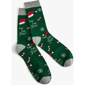 Yılbaşı Temalı Pamuklu Soket Çorap