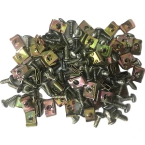 Motosiklet Kaporta Klipsi Metal Üniversal (25'li Paket) Siyah