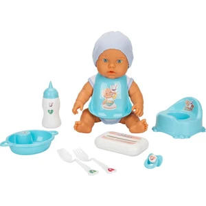 Bebelou Sesli Bakım Zamanı Bebek Oyun Seti 32 cm - Mavi