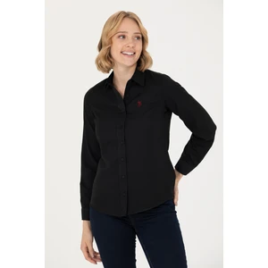 U.S. Polo Assn. Kadın Siyah Gömlek Basic 50277630-VR046