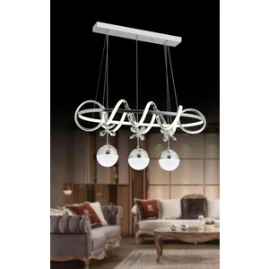 Trend Rose Kuzey Sıralı Krom Kaplamalı 3 Renk Sarkıt LED Avize Modern