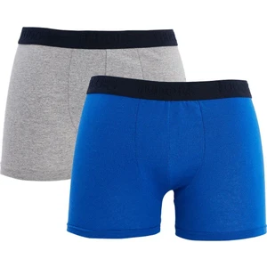 Erkek 2'li Pamuk Likralı Esnek Kumaş Boxer