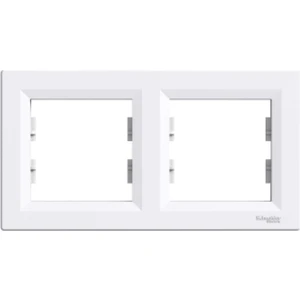 Schneider Asfora Beyaz Ikili Çerçeve Yatay