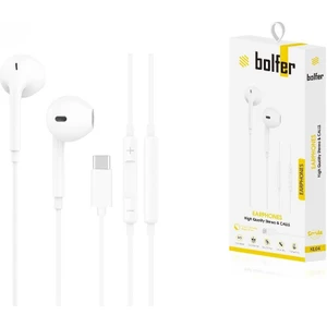 Type-C Girişli Kablolu Kulaklık (Earphones High Quality Stereo & Calls) Beyaz