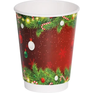 Ambalaj Pazarı Double Wall Karton Bardak (Yılbaşı Temalı) 14 Oz - 25 Adet