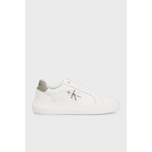 Calvin Klein Logolu Deri Sneaker Ayakkabı YM0YM0068102S Erkek Ayakkabı YM0YM00681 02S