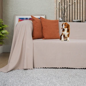 Latuda Concept Kaymaz Koltuk Örtüsü Çift Taraflı Mikrofiber Şönil 175x300 cm Camel – Kedi Köpek ve Çocuk Dostu