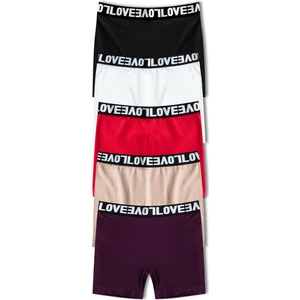 5'li Love Lastik Pamuklu Kadın Mini Tayt