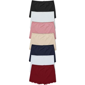 7'li Paçası Dantel Pamuklu Kadın Mini Tayt