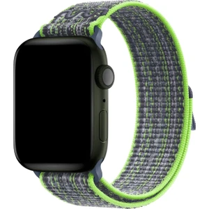 Apple Watch 10 46MM Hasır Kordon Strap Kayış 2025 Renkleriyle Yeşil-Mavi-Siyah-Pembe Krd-91