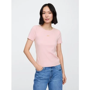 Kadın Pembe Gap Logo Modern Crop T-Shirt