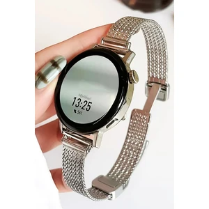 Novstrap Samsung Galaxy Watch 7 Fe 6 5 4 40-42-43-44-45-46-47 mm ile Uyumlu Kordon 20MM Luxury Slim Metal Hasır