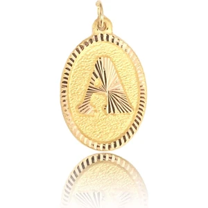 0.25 Gram 14 Ayar Altın Harf Kolye Ucu