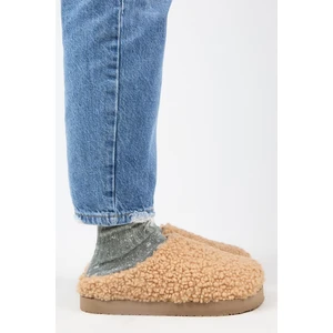 (Orlina) Kadın Tedy Sabo Platform Karamel Terlik