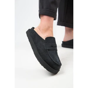 (Ziva) Kadın  Loafer Platform Antrasit Terlik