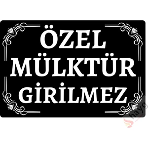 Hayg Equipment Özel Mülktür Girilmez Vintage Duvar Tabelası - Dekota Bahçe Kapısı Uyarı Levhası